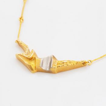 Björn Weckström, 18K gold necklace, Lapponia 1987.