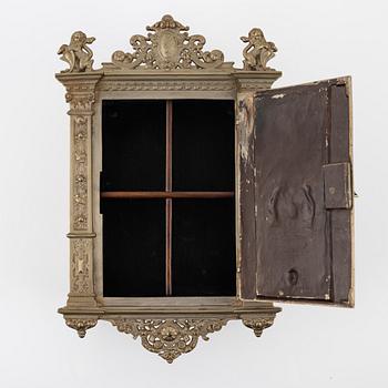 A meal wall cabinet, late 19th century.