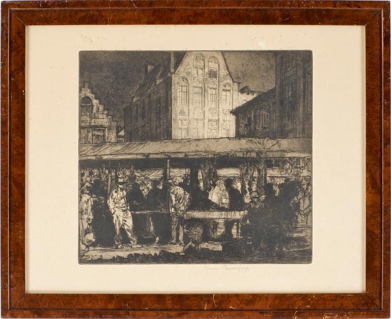 FRANK BRANGWYN, etsning. Sign.