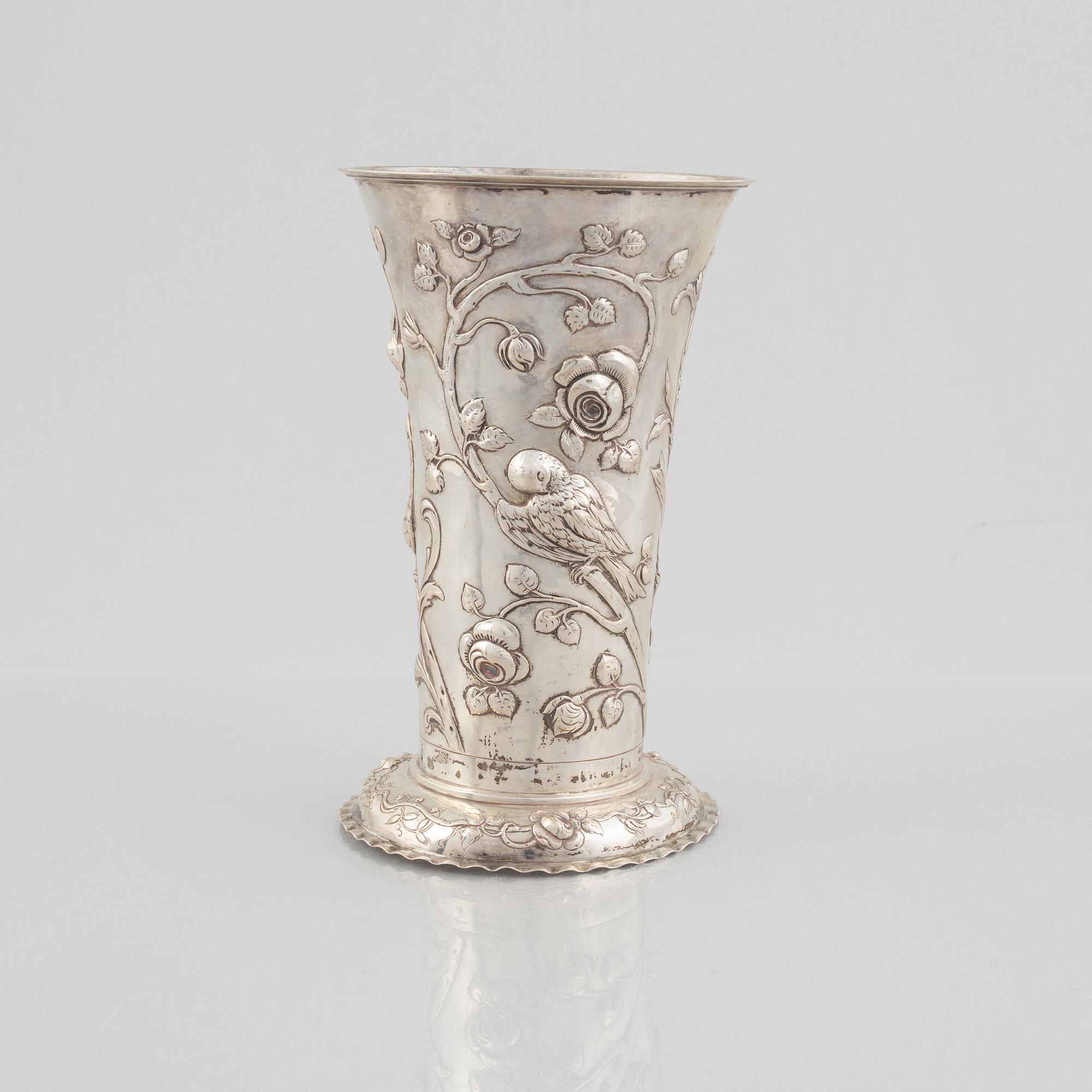 Cup, low-grade silver, Germany circa 1900.