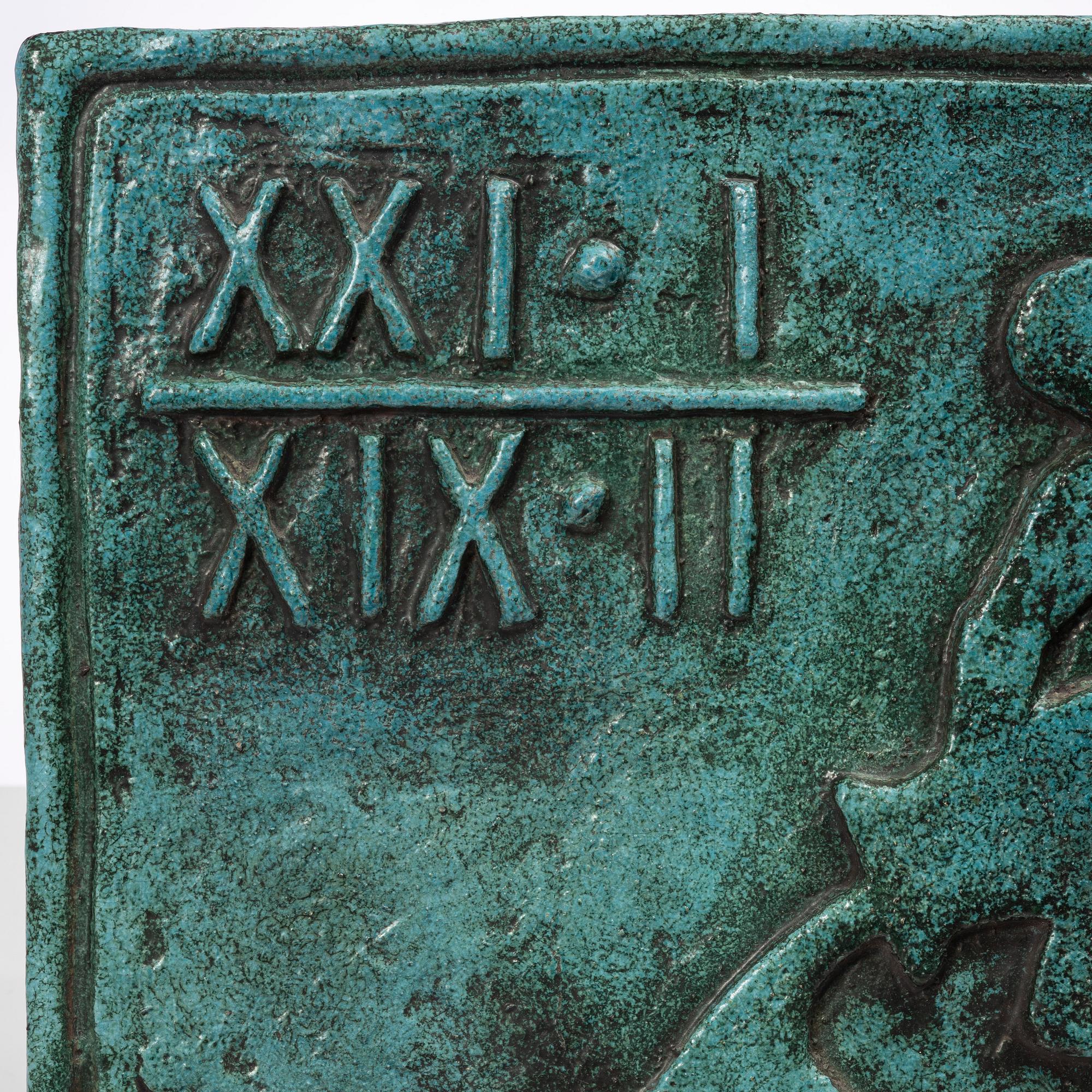 Hans Hedberg, a ceramic wall relief, Biot, France.