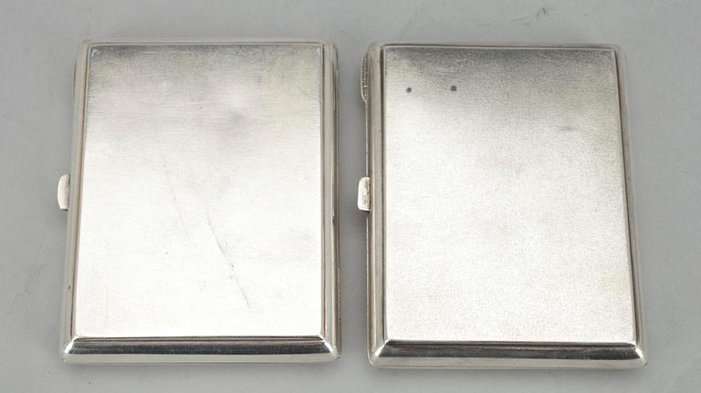 CIGARETTETUIER 2 ST, silver, Sovjetunionen, 1960-tal.