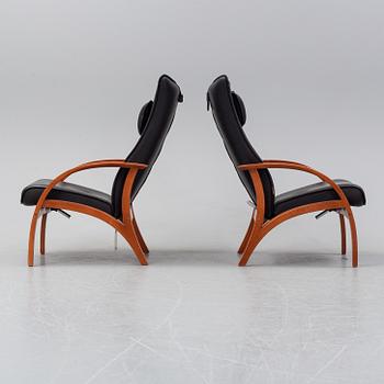 A pair of 'Delta Adventure' leather eay chairs, Brunstad AS, Norway.