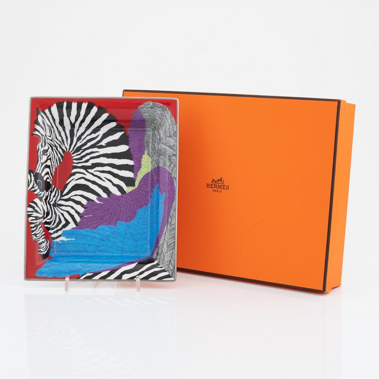 Hermès, fat, porslin, "Zebra Pegasus".