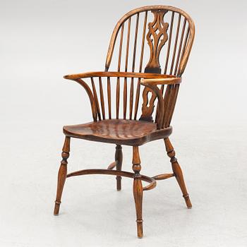 Four Windsor-Style Armchairs, first half of the 20th Century.