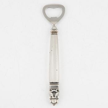 A sterlingsilver bottle opener, "Konge", Johan Rodhe for Georg Jensen.