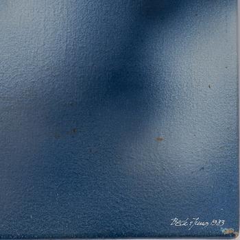 Beck & Jung, acrylic and computer plot ink on canvas, signed and dated 1983.