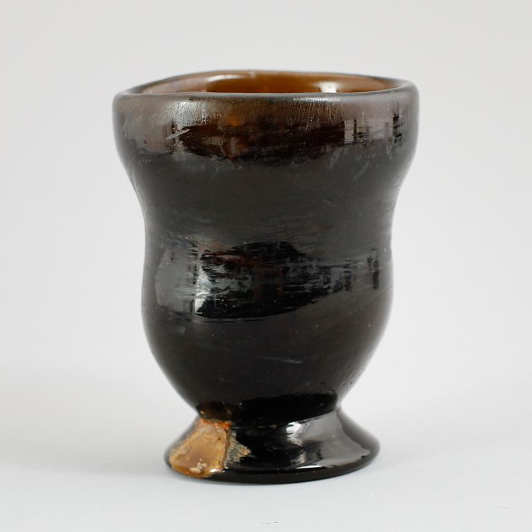 MORTEL, brunt glas, 1800-tal.