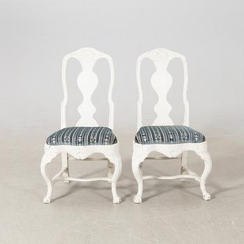 Chairs a pair, Rococo, mid / late 18th century.