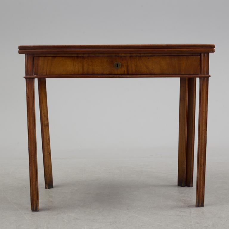A late Gustavian games table, early 1800s.