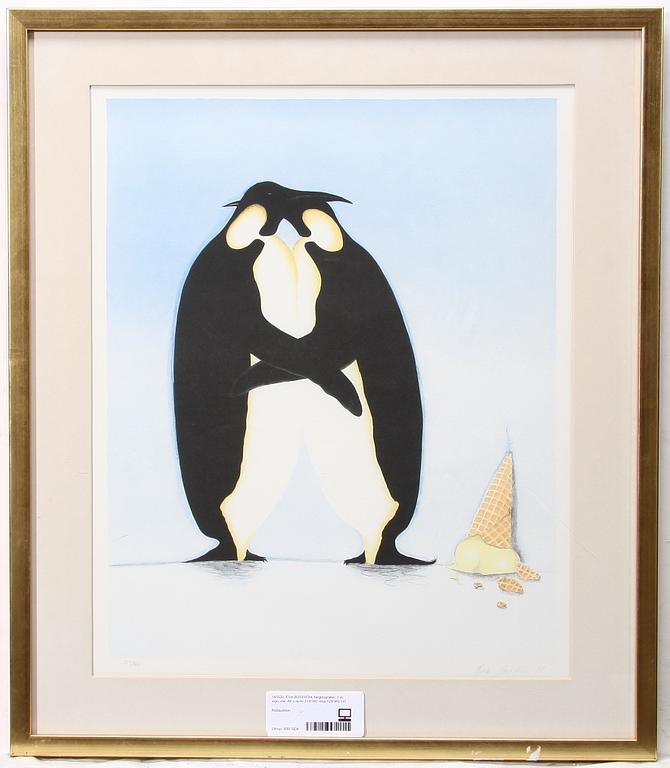 EVA BOSTRÖM, färglitografier, 2 st, sign, dat -88 o numr 319/360 resp 123/360.