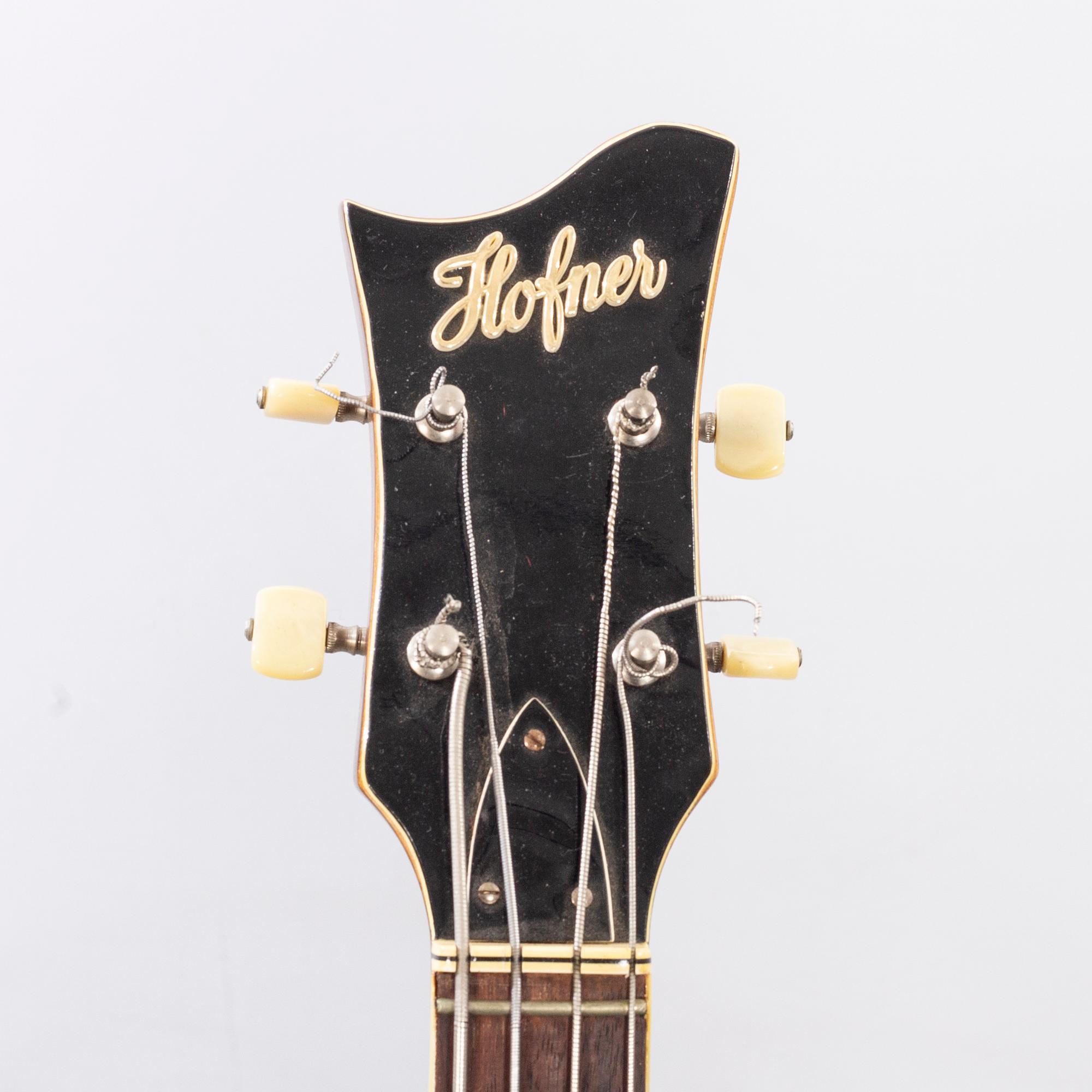 A 1960's electric bass, Höfner 500/2 Club Bass, Sunburst.