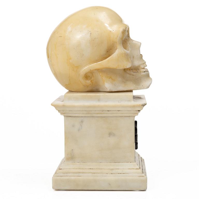 Skull sculpture, Grand Tour souvenir, circa 1900.