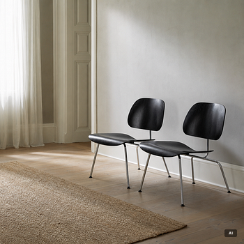 Charles & Ray Eames, Chairs, a pair, "DCM", Vitra, 2003.