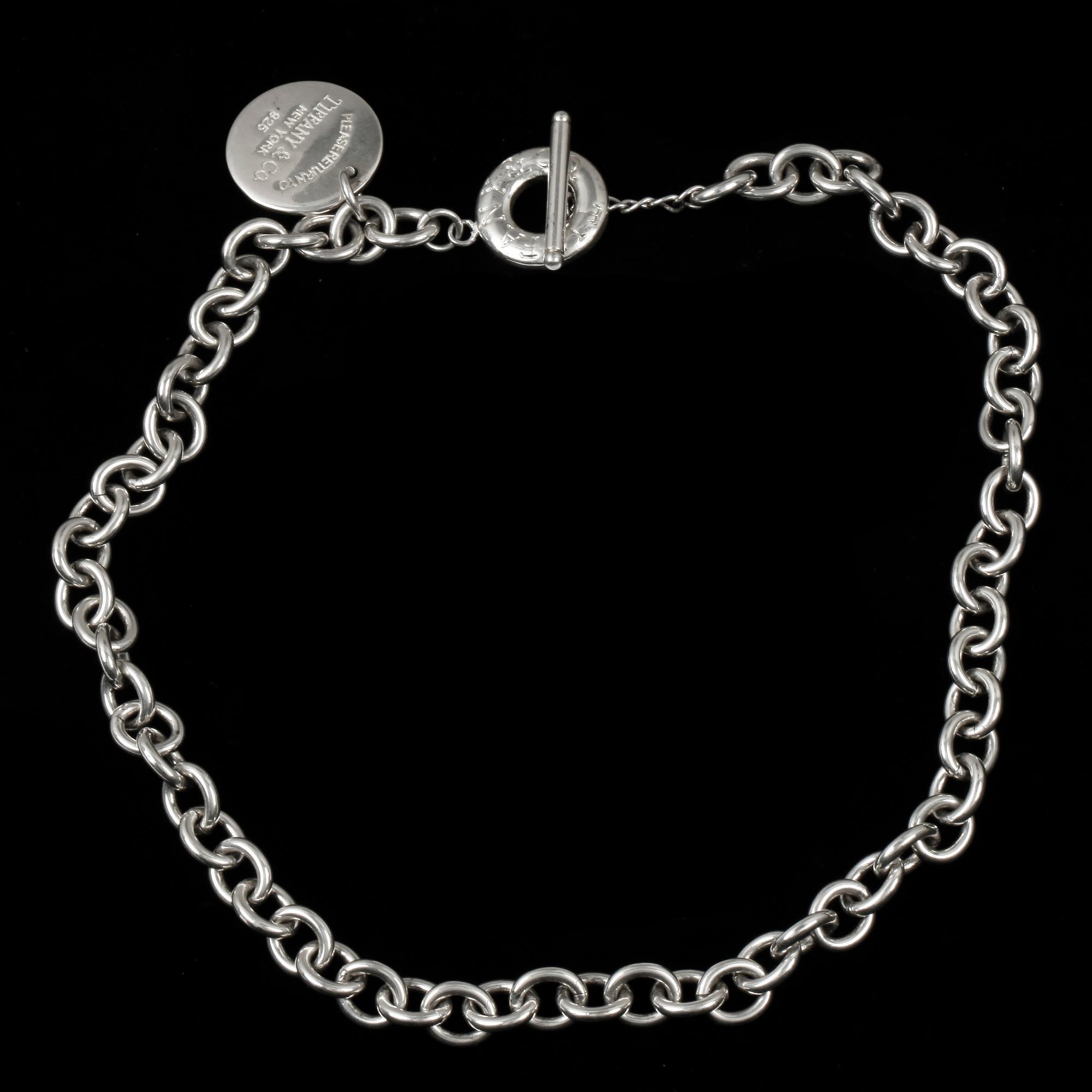 HALSBAND, sterlingsilver, Tiffany & Co, New York. Vikt 66g.