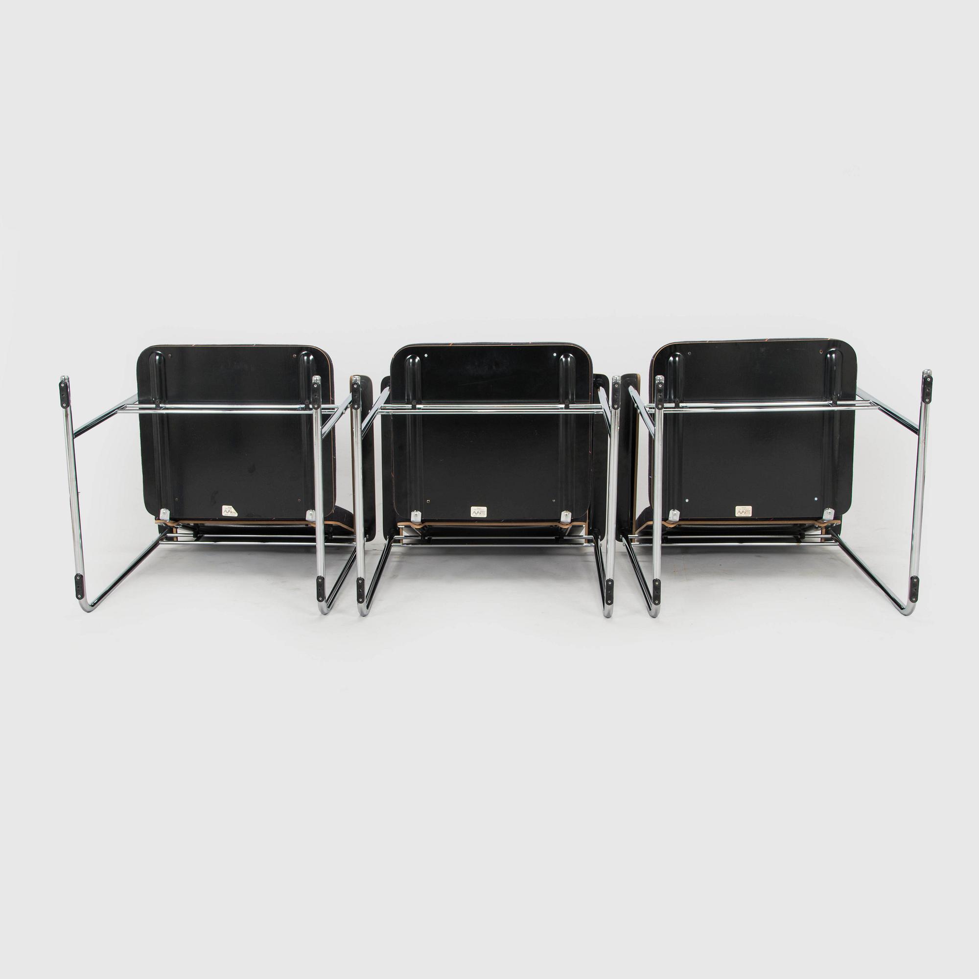 Yrjö Kukkapuro, karmstolar, 3 st, "Skaala" Avarte, 1980-tal.