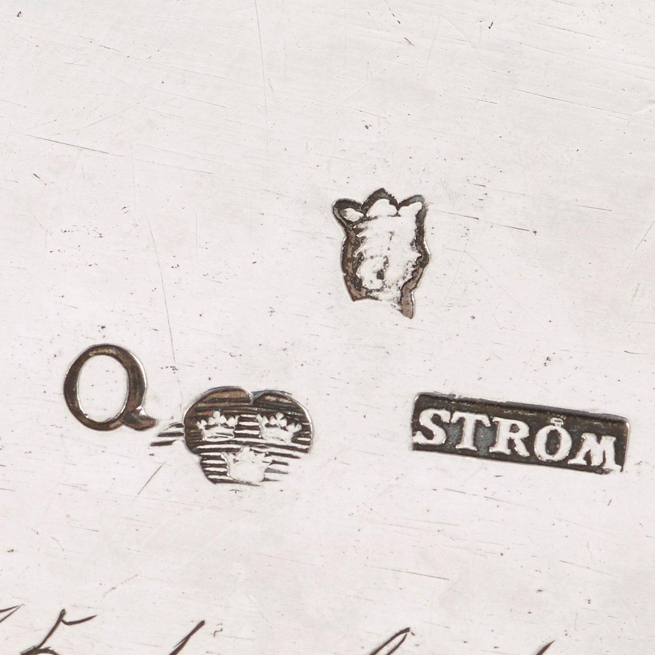 SOCKERSKRIN, av Fredrik Petersson Ström, Stockholm 1774. Rokoko.