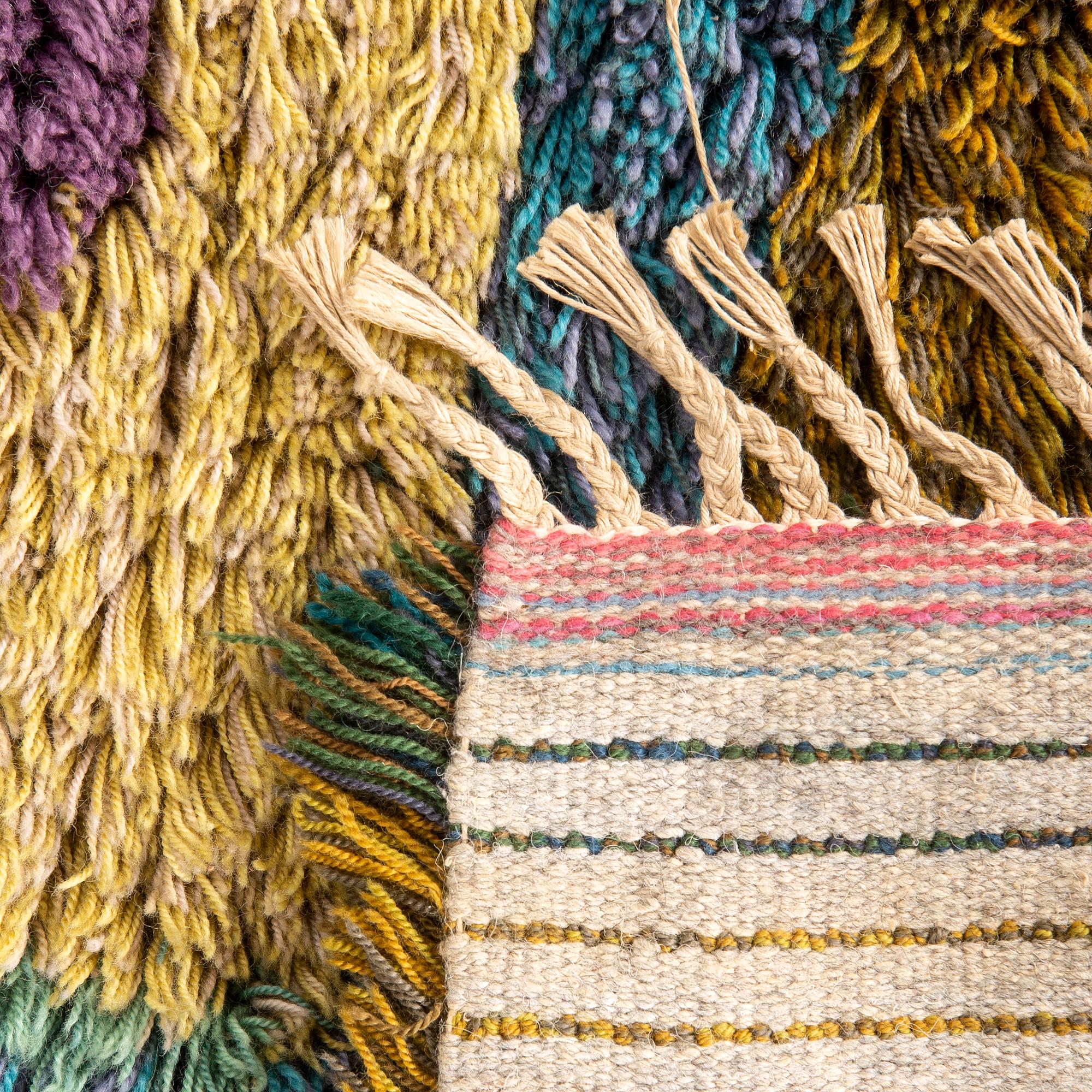 Kurt Pålsson, Ryamatta, "Diamanten" 1900-talet mitt 190x130 cm.