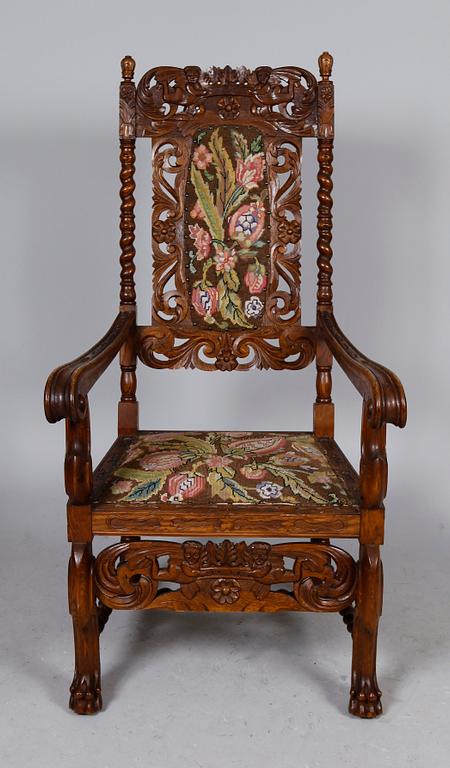 KARMSTOL, barockstil, 1900-talets första hälft.