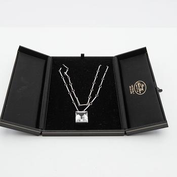 Wiwen Nilsson, necklace, sterling silver with step-cut rock crystal, Lund, 1944.