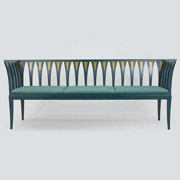 Eliel Saarinen, a “Blue Suite” sofa, Adelta, Finland. Model designed 1929 for Saarinen House, Cranbrook.