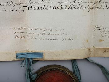 PERGAMENT, 2 st, 1700-tal.