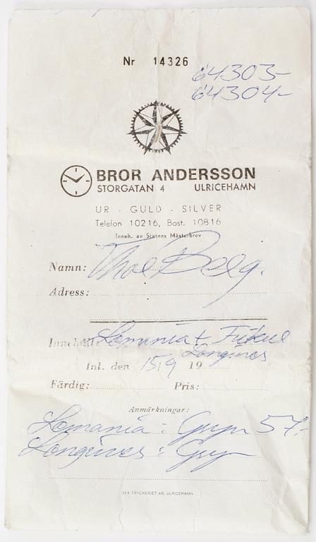FICKUR, 14K guld, Longines, 1900-talets första hälft.