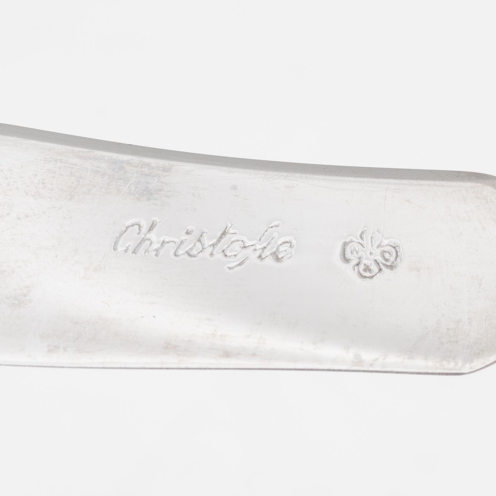 Christofle, an 111-piece silver-plate 'Rubans' flatware set, France, 20th century.