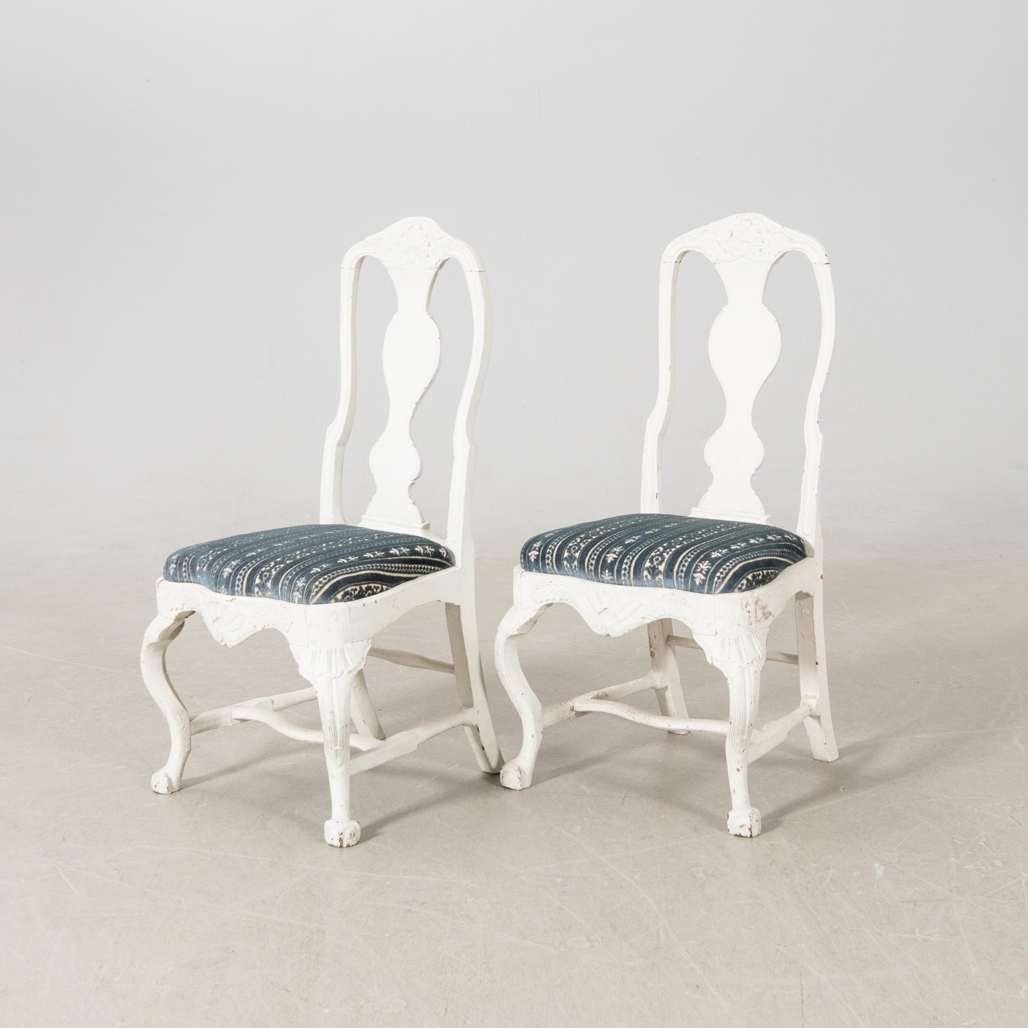 Stolar ett par, rokoko, 1700-talets mitt / senare del.