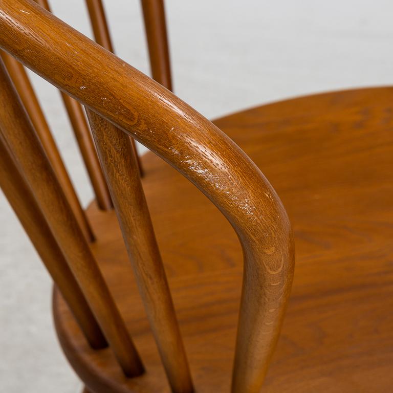 A set of four stained oak 'Miss Holly' chairs by Jonas Lindvall for Stolab, daterade 2019.