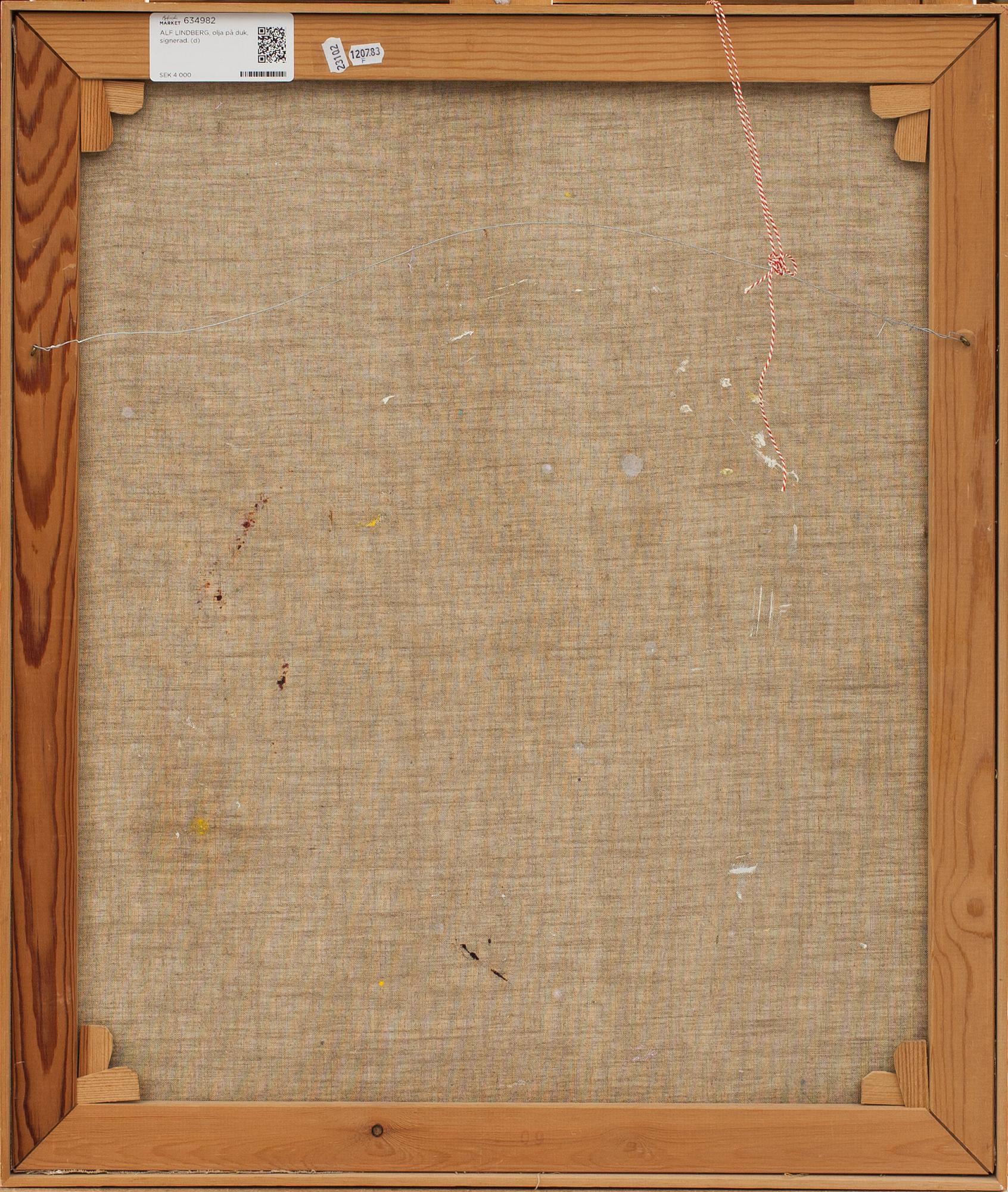 ALF LINDBERG, olja på duk, signerad.