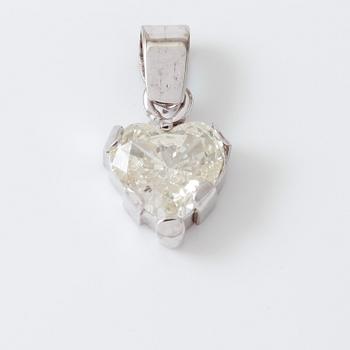 HÄNGE, 18K vitguld, diamant ca 1.20 ct enligt gravyr, svenska stämplar.
