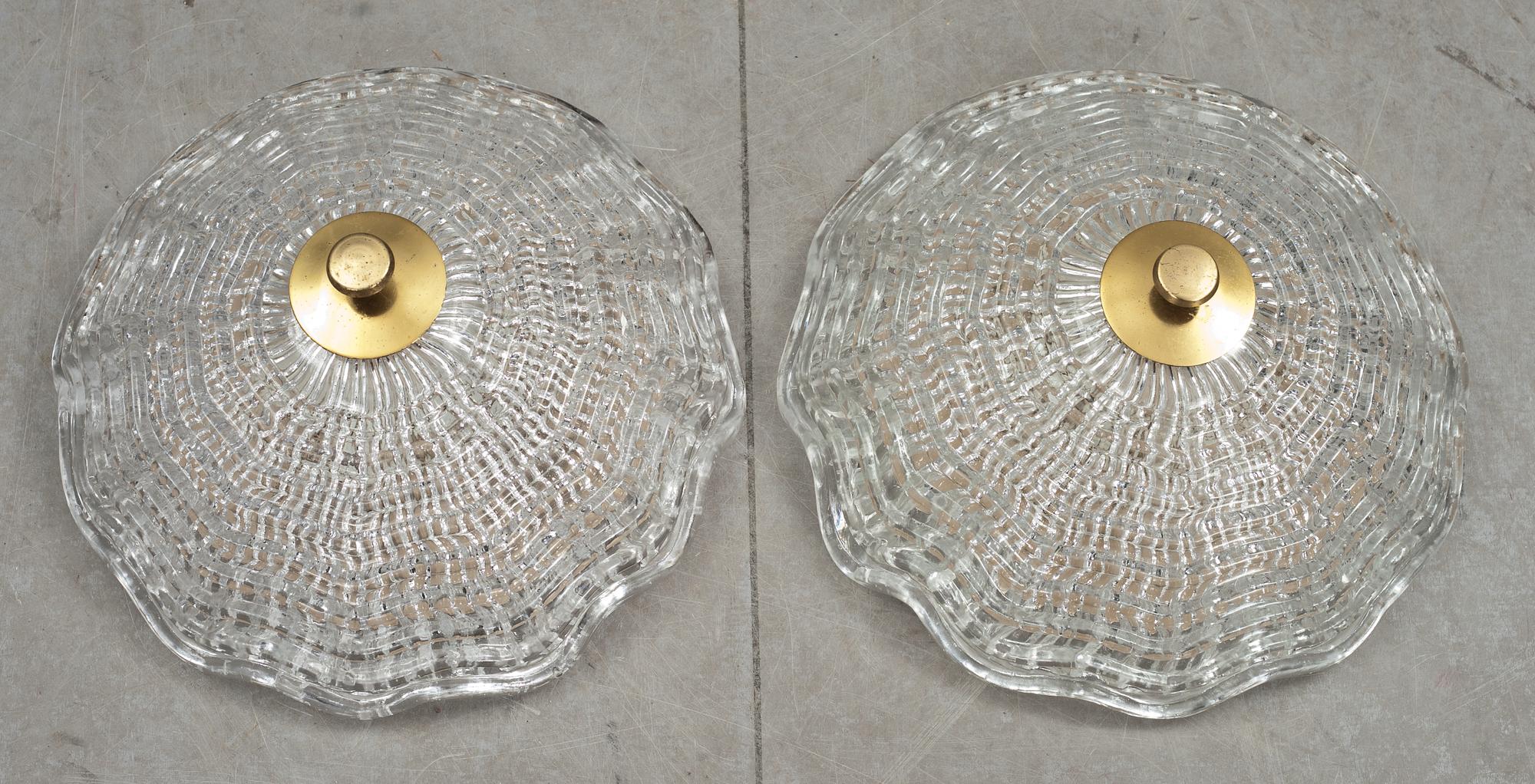 TAKPLAFONDER ett par, Carl fagerlund, Orrefors.