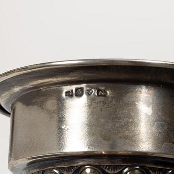 Presentation bowl, silver and glass, Carl Ohlsson, Karlskrona (1908–1926 (1931)).
