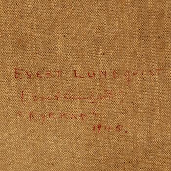 EVERT LUNDQUIST,  olja på duk, signerad och daterad 1945 a tergo.