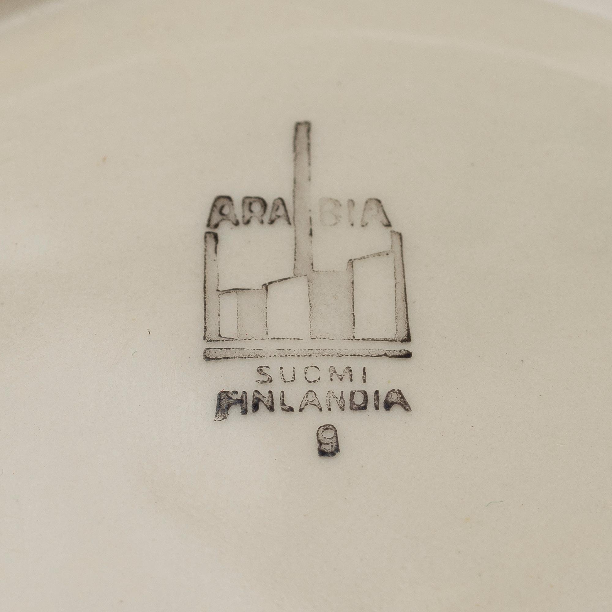 ASTIASTO, 48 osaa, posliinia, "Irmeli" Arabia, 1940-luku.