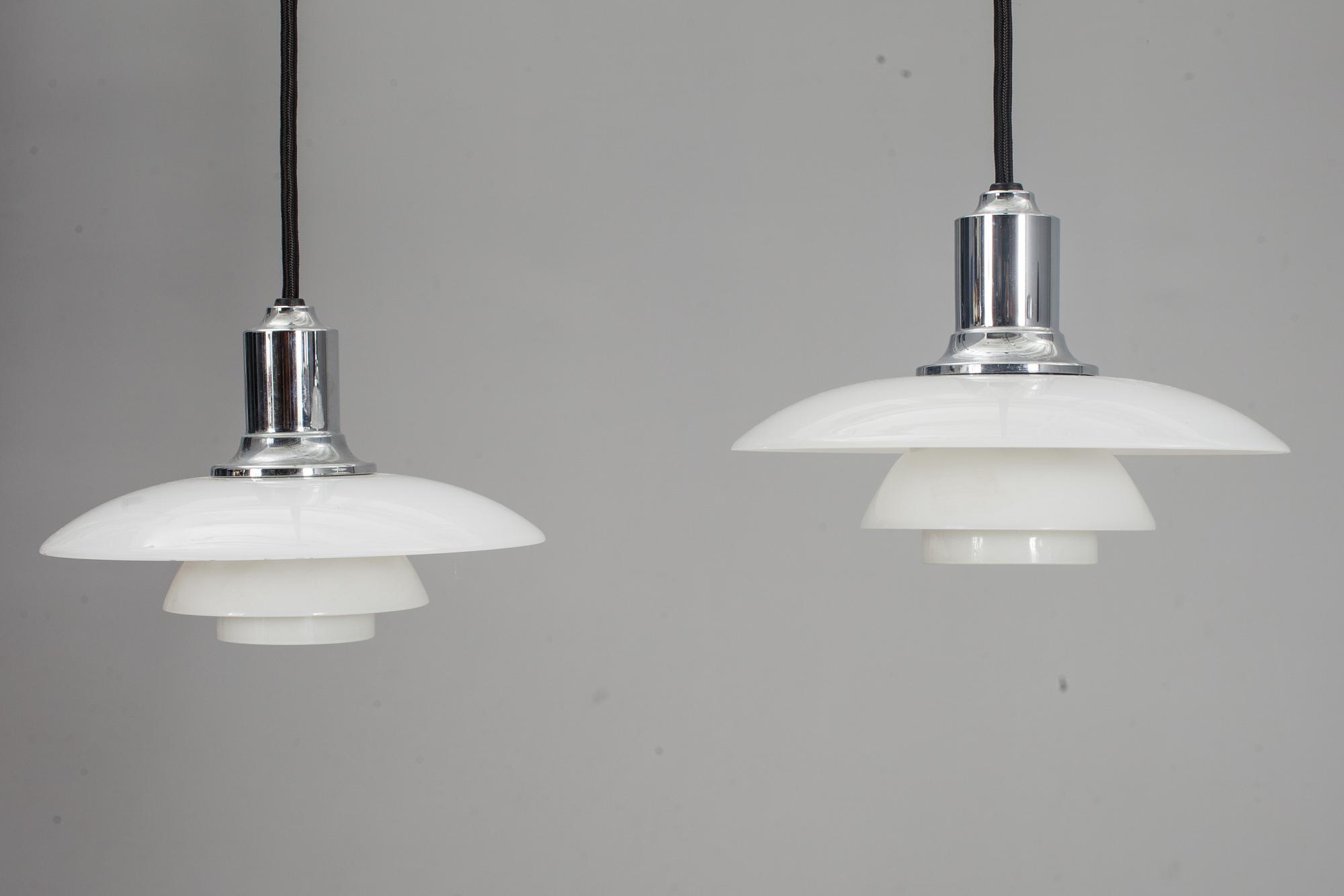 TAKLAMPOR, ett par, "PH 2/1", Poul Henningsen, Louis Poulsen. 1900-tal/2000-tal.