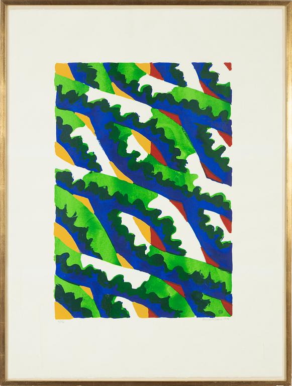 Lennart Rodhe, silkscreen in colours, 1976, signed 25/75.