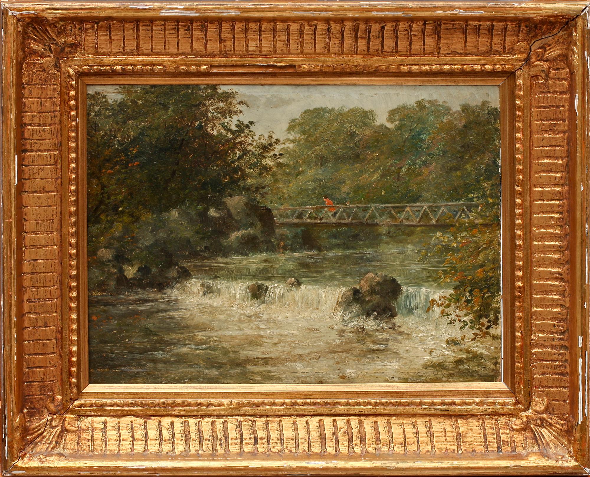 OKÄND KONSTNÄR, olja på pannå, sign EM Edmond, 1800/1900-tal.