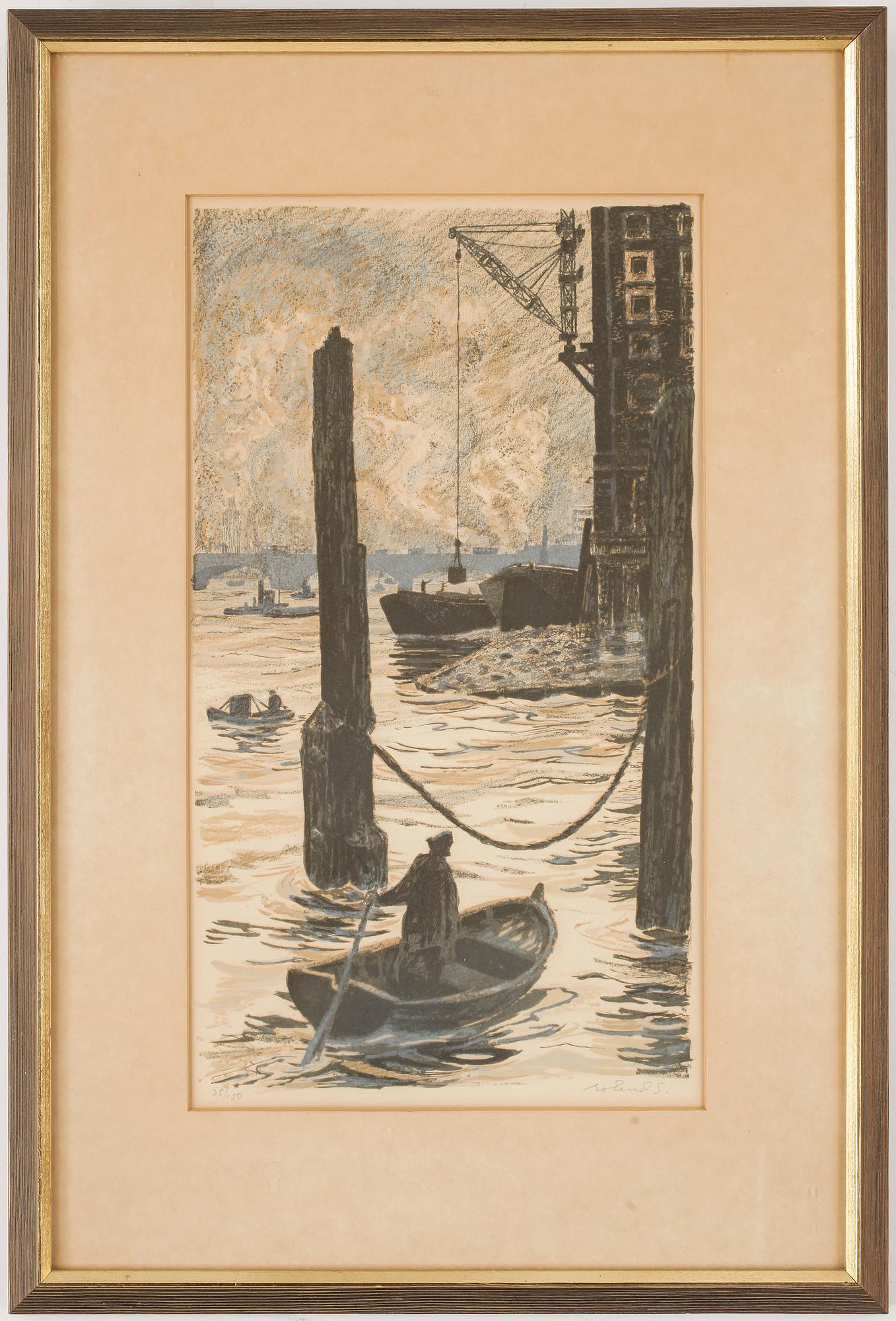 ROLAND SVENSSON, litografi, signerad.