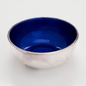 A sterling silver and enamel bowl, maker's mark of A. Tillander, Turku 2005.