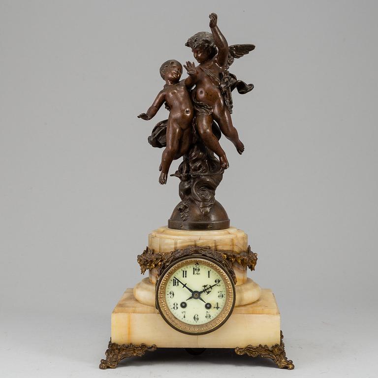 A French pendulum clock, ca 1900.