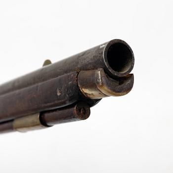 Percussion gun, converted from flintlock, Sweden, 18th century.