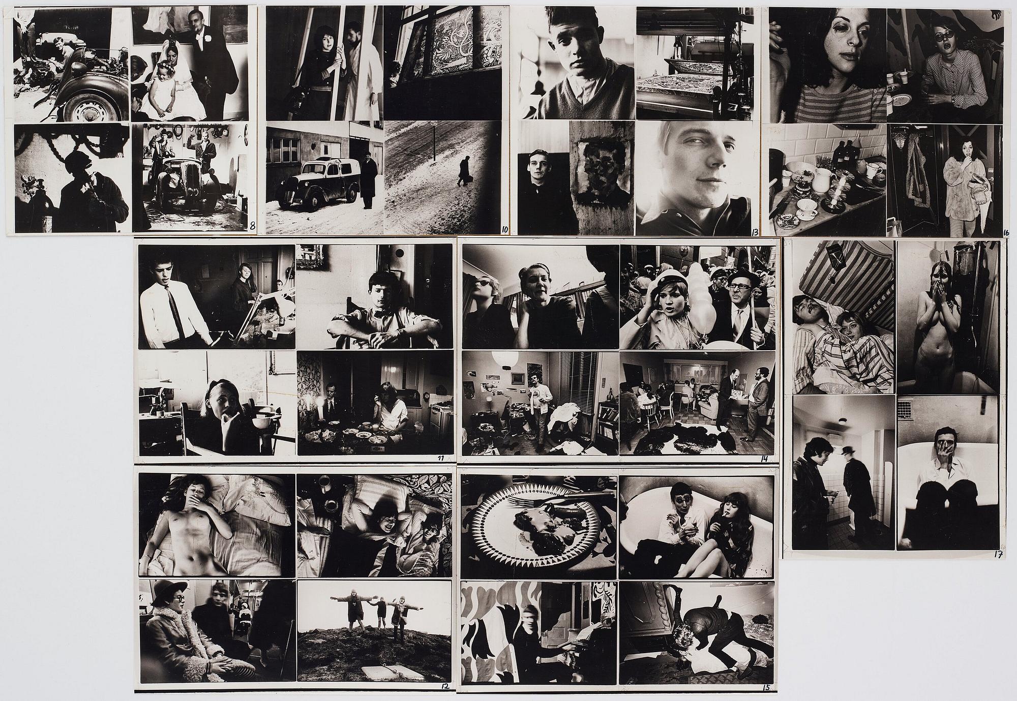Carl Johan De Geer, fotografi, fem fotokollage 1958-1979.