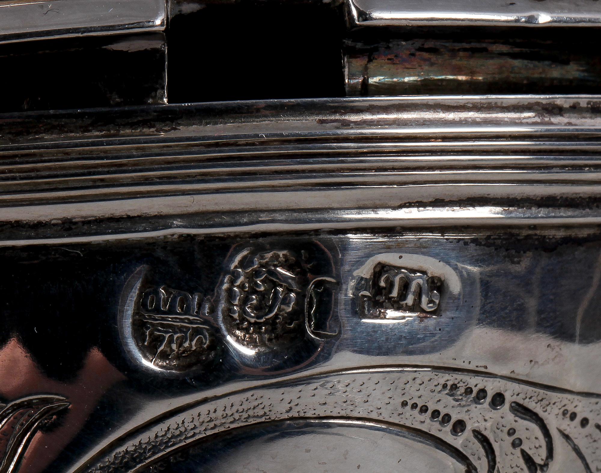 SOCKERSKÅL, silver, Köpenhamn, Danmark, 1790-tal. Vikt 689g.