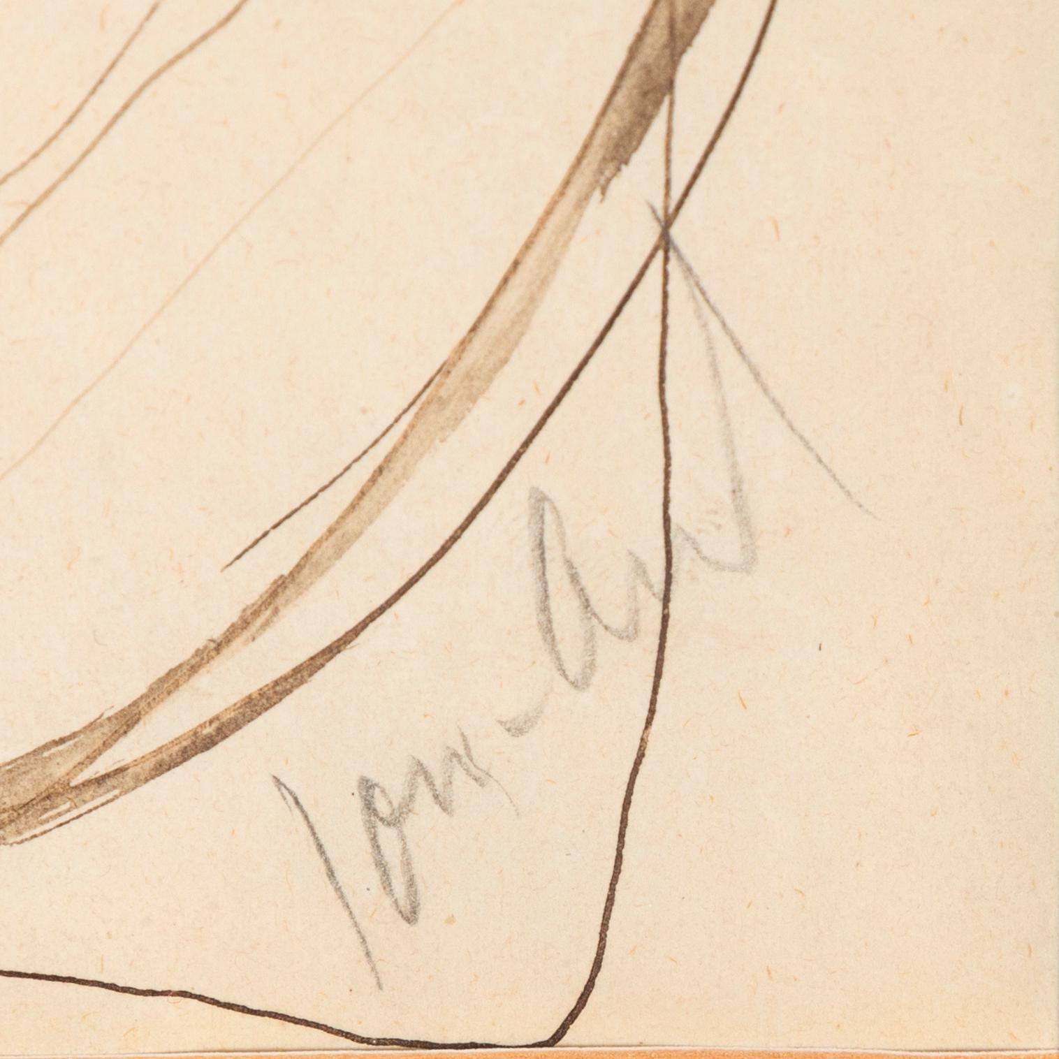 John Jon-And, tusch, signerad och daterad München 4/11 -21.