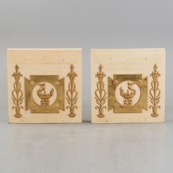 A pair of Empire 19th century panels for console tables, attributed to Petter Gustaf Bylander.