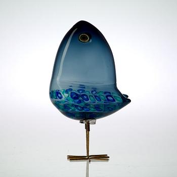 An Alessandro Pianon 'Pulcino' glass bird, Vistosi, Italy 1960's.