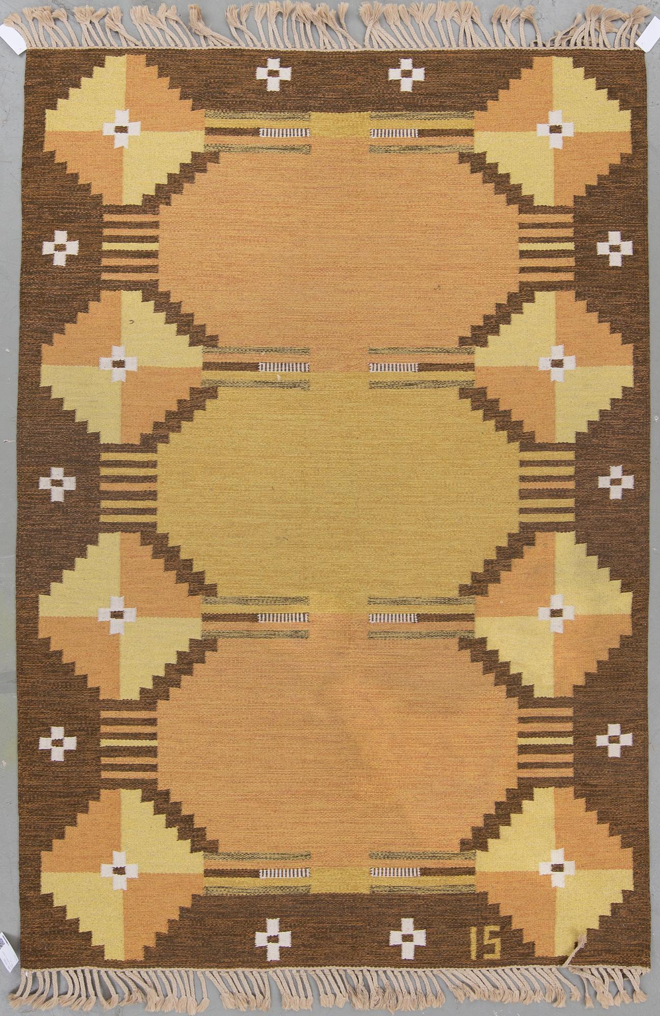 MATTA, röllakan, Signerad IS (Ingegerd Silow). Ca 246x142 cm.