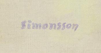 Birger Simonsson, olja på duk, signerad Simonsson och daterat 1938 a tergo.